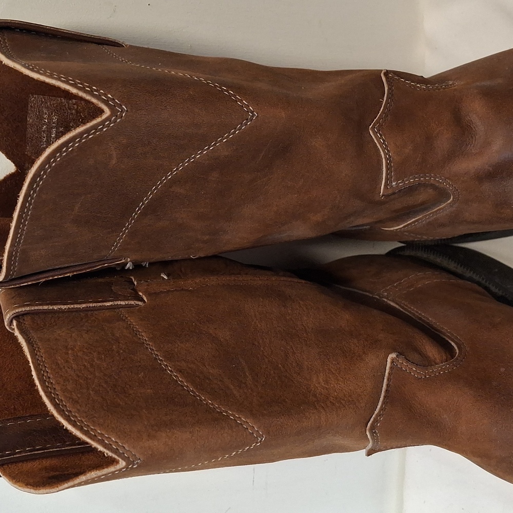 Justin Mens Conductor Work Boot 10" Size 13D Leather 4760 Brown Soft Toe - Picture 7 of 13